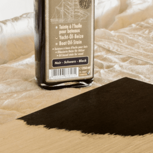 Holz beizen Farbton Schwarz – Le Tonkinois Ölbeize Anwendungsbeispiel